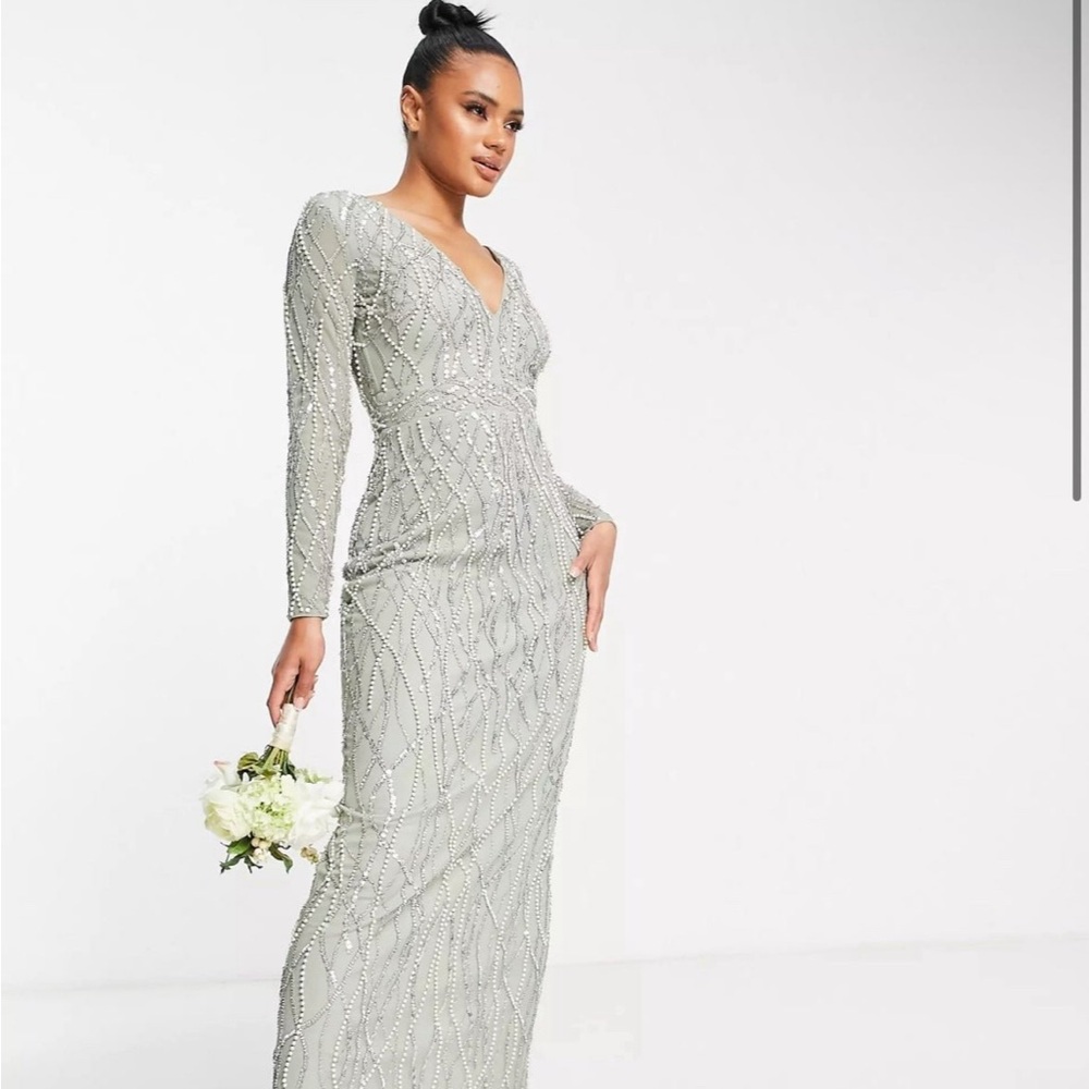 Bridesmaid dress from ASOS size 8 light sage green